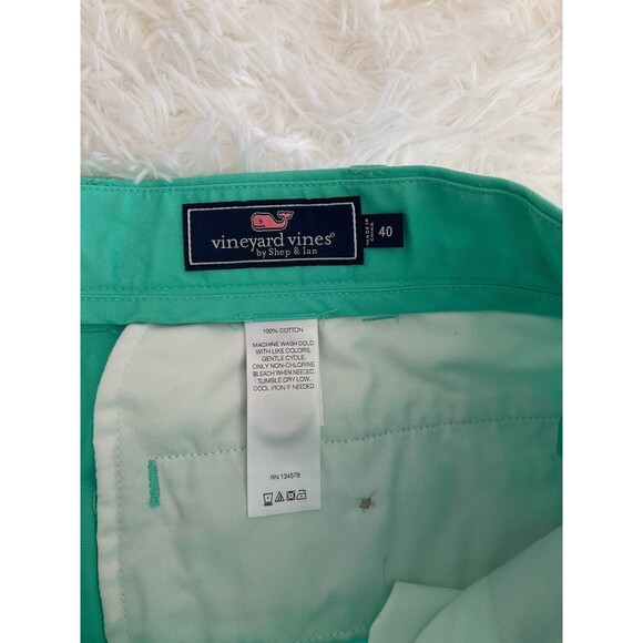 Vineyard Vines by Shep & Ian Breaker Mens Mint Green Chino Shorts Size 40 - Picture 4 of 8